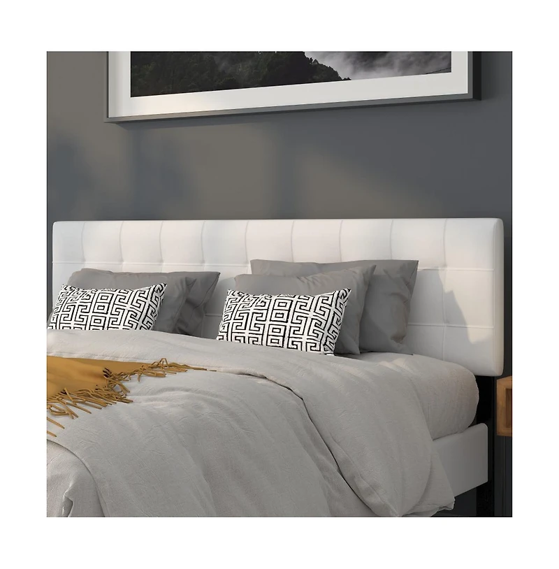 Quilted Tufted King Upholstered Headboard