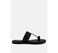 Harris Womens Toe Ring Braided Slip On flats