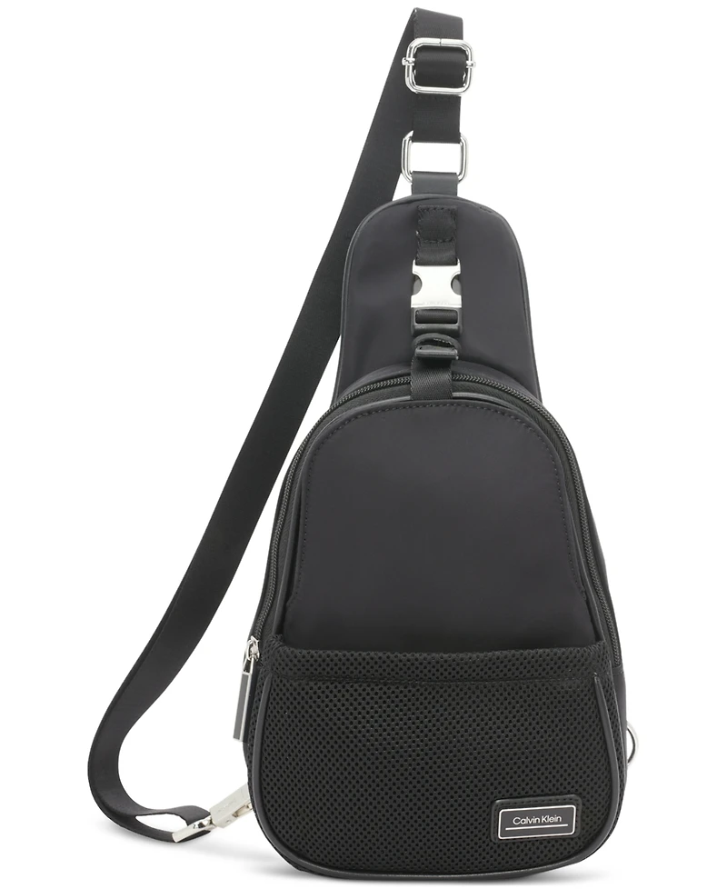 Calvin Klein Jessie Nylon Front Buckle Sling with Mesh Pocket