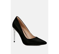 Stakes Womens Clear Heel Classic Pumps