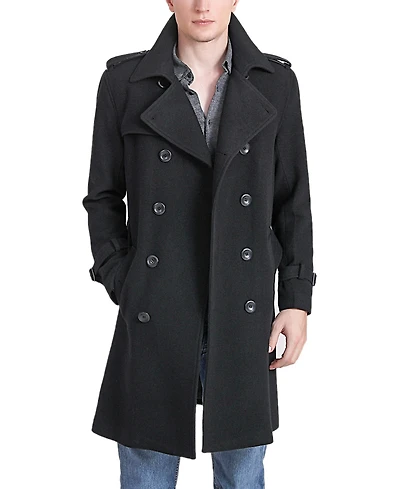 Landing Leathers Men Jake Wool Blend Trench Coat