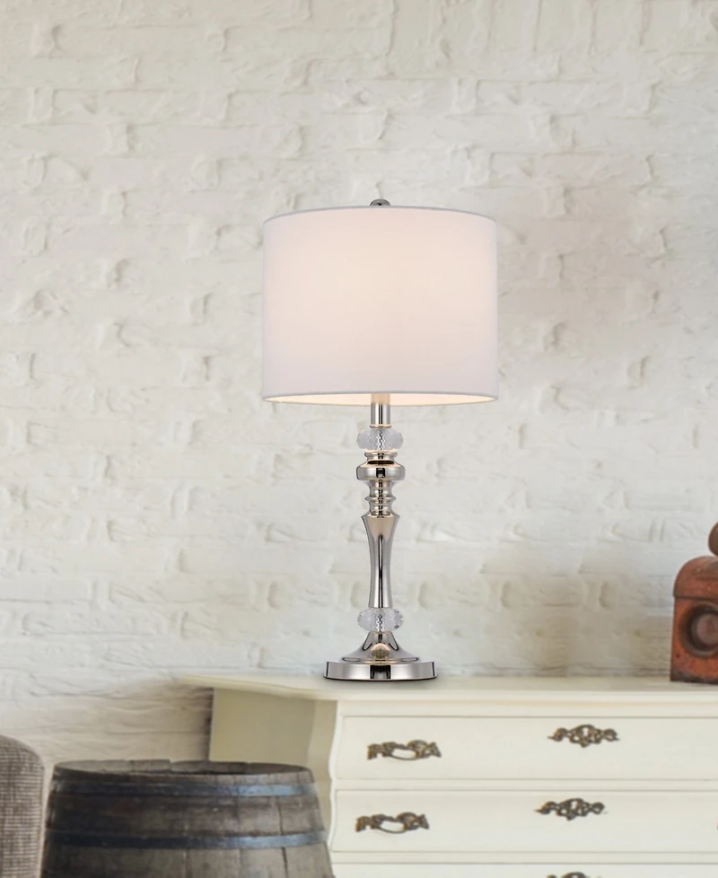Effingham 24" Height Metal and Crystal Lamp Set