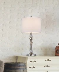 Effingham 24" Height Metal and Crystal Lamp Set