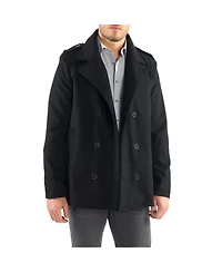Alpine Swiss Jake Mens Pea Coat Wool Blend Double Breasted Dress Jacket Peacoat