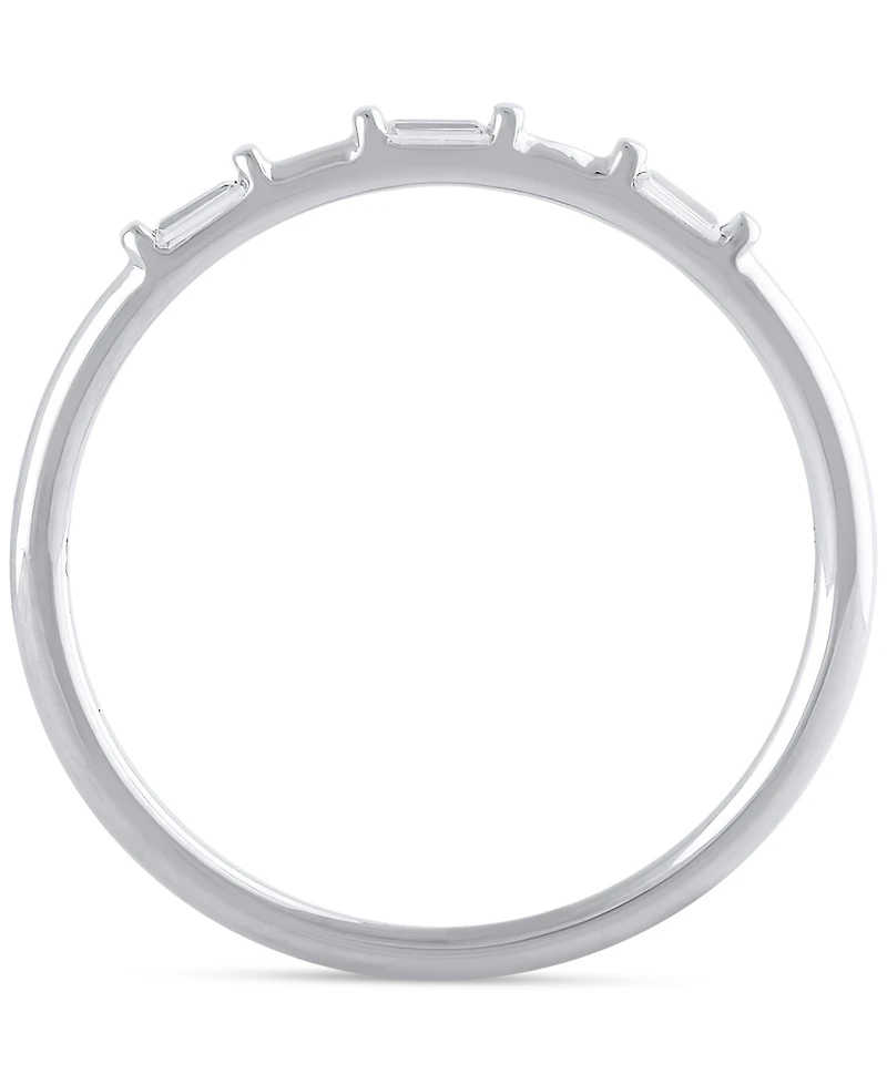 Igi Certified Diamond Baguette Band (1/20 ct. t.w.) 14k White Gold
