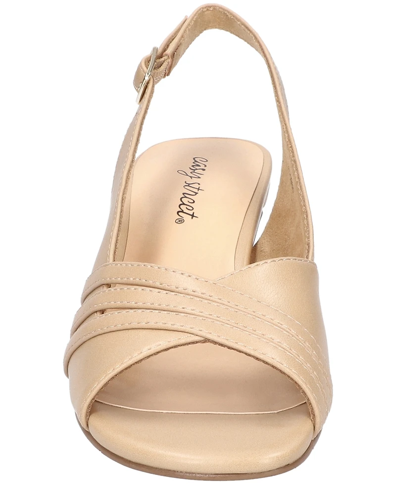 Easy Street Women's Teton Buckle Slingback Dress Sandals