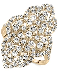Wrapped in Love Diamond Filigree Cluster Ring (1-1/2 ct. t.w.) in 14k Yellow Gold, Created for Macy's