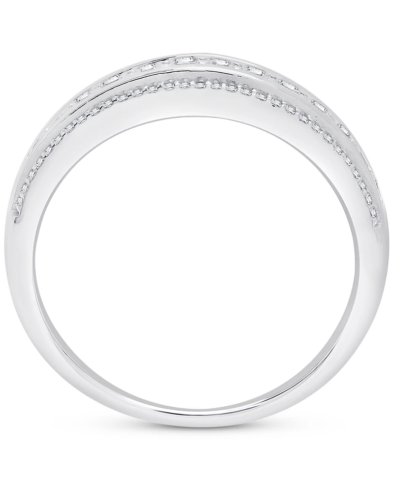 Diamond Three Row Band (1/2 ct. t.w.) in Platinum