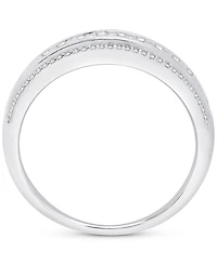 Diamond Three Row Band (1/2 ct. t.w.) in Platinum
