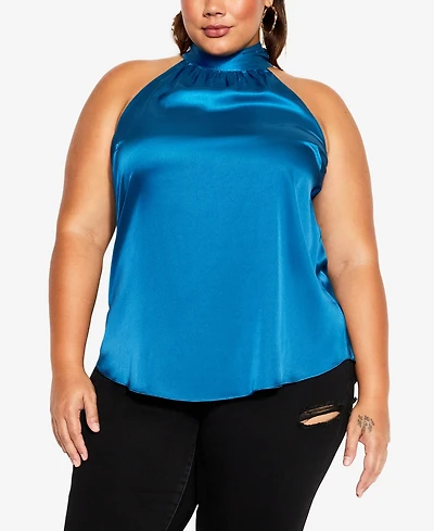 City Chic Plus Shine Halter Top