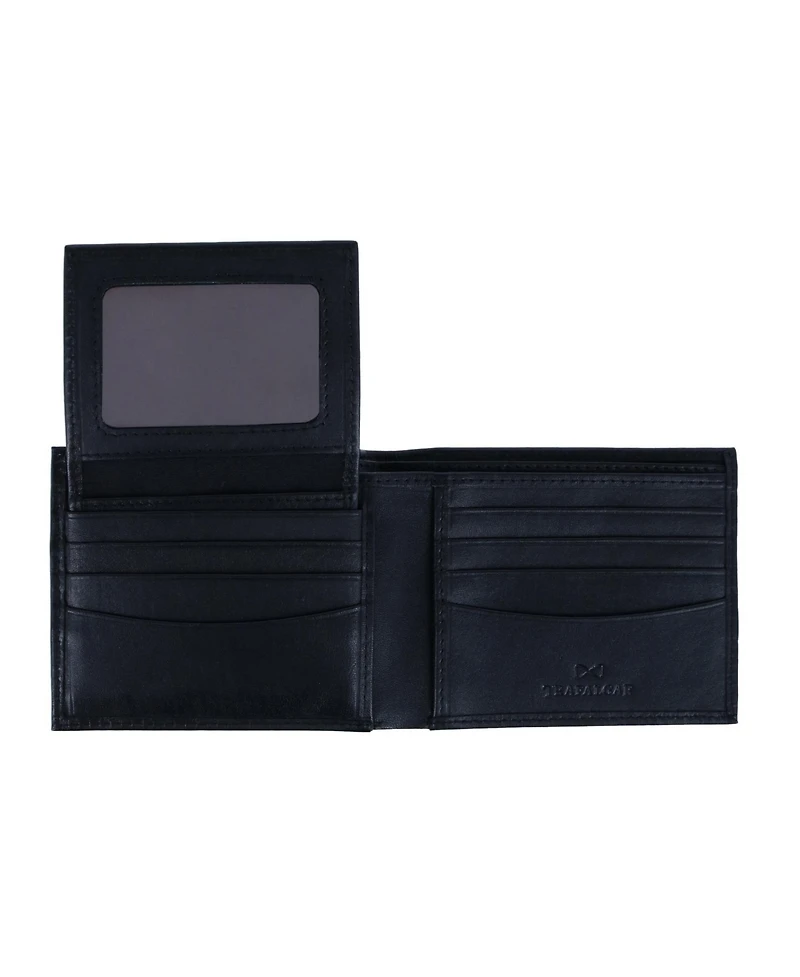 Trafalgar Men's Orion Leather 8-Slot Bi-Fold Wallet with Removable Id Card Case