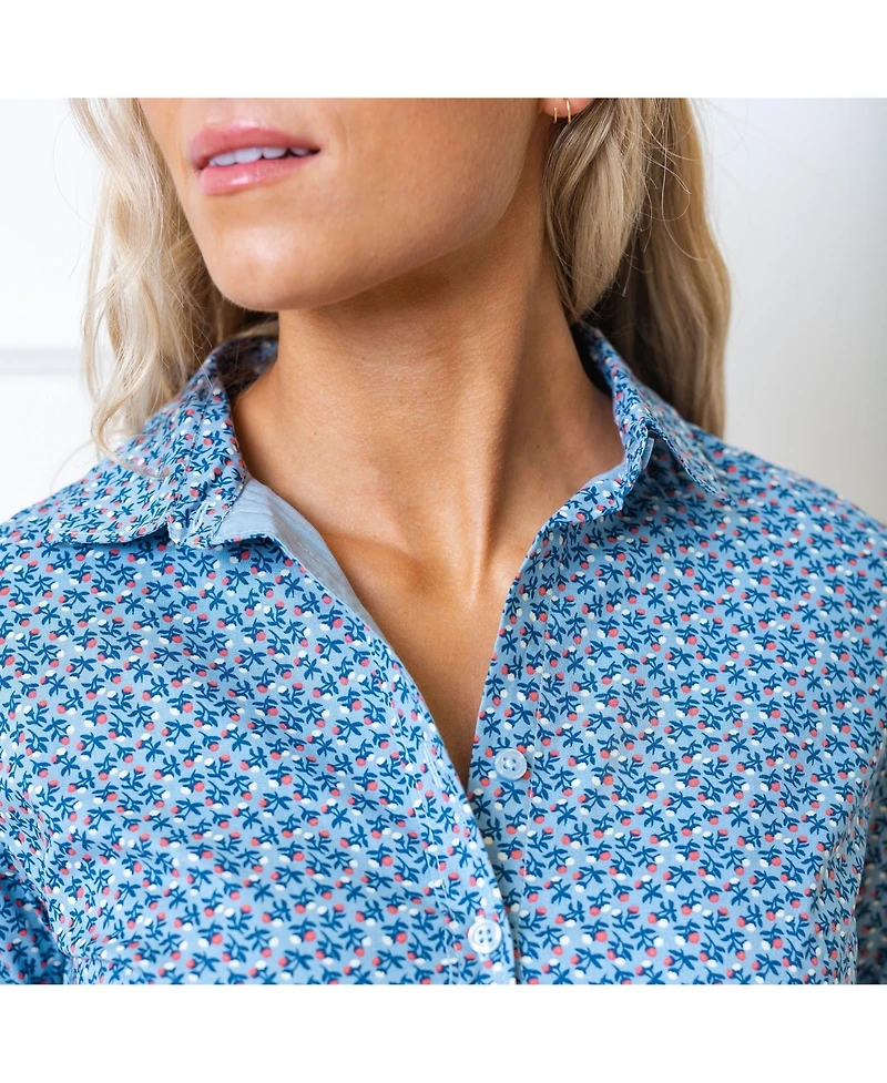 Hope & Henry Women's Long Sleeve Button Front Shirt Dress