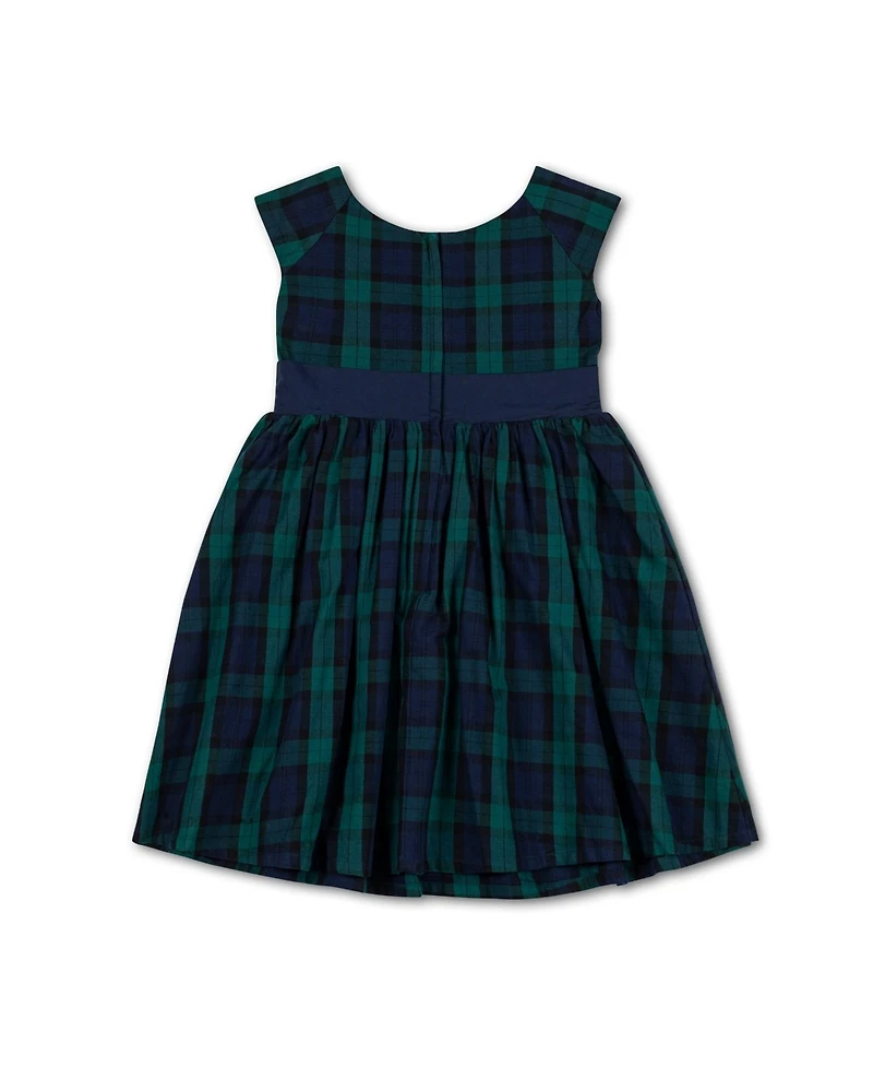 Hope & Henry Big Girls Cap Sleeve Party Dress with Bow Sash