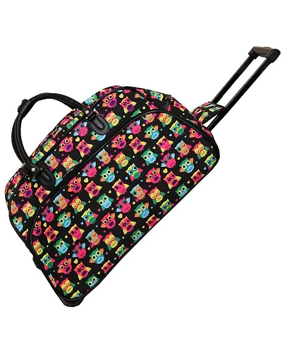 World Traveler Owl 21-Inch Carry-On Rolling Duffel Bag