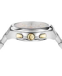 Versace Women's Swiss Chronograph Medusa Stainless Steel Bracelet Watch 40mm
