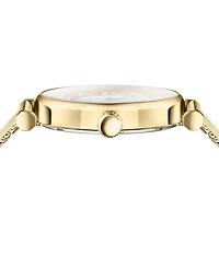 Versace Women's Swiss Greca Chic Gold Ion Plated Stainless Steel Mesh Bracelet Watch 35mm