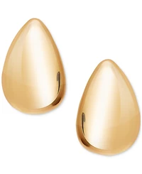Polished Teardrop Dome Stud Earrings 10k Gold, 5/8"