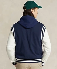 Polo Ralph Lauren Mens Fleece Baseball Jacket Leather Big Pony Hoodie Plaid Oxford Shirt Slim Straight Pants