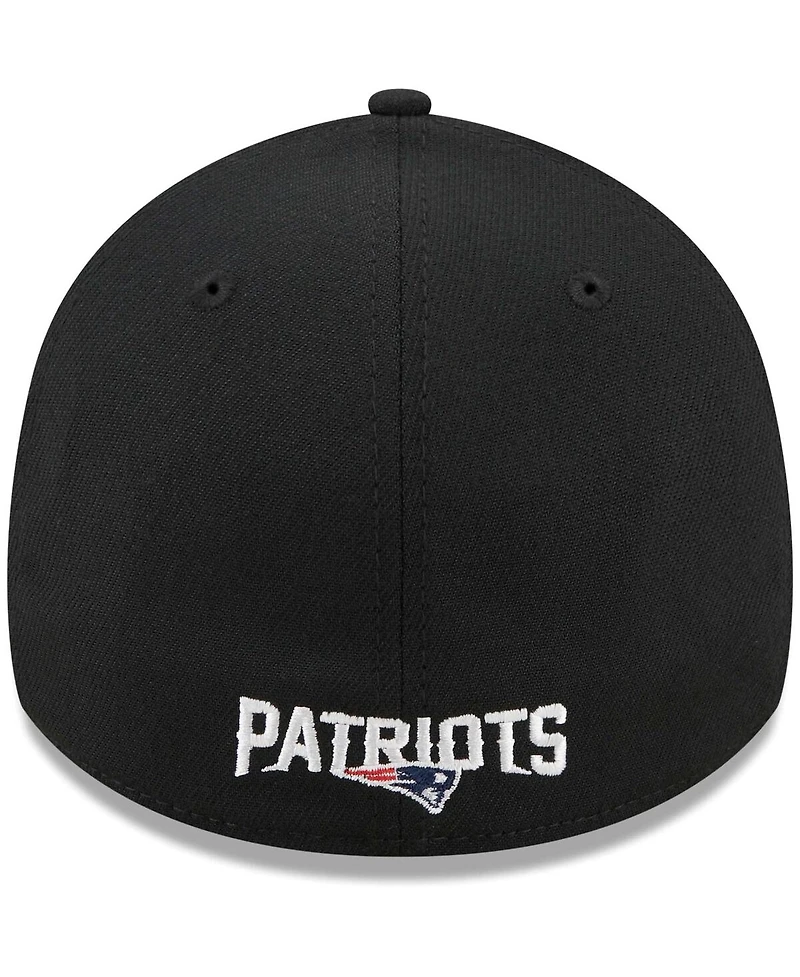 Men's New Era Black England Patriots Flawless Stripe 39THIRTY Flex Hat