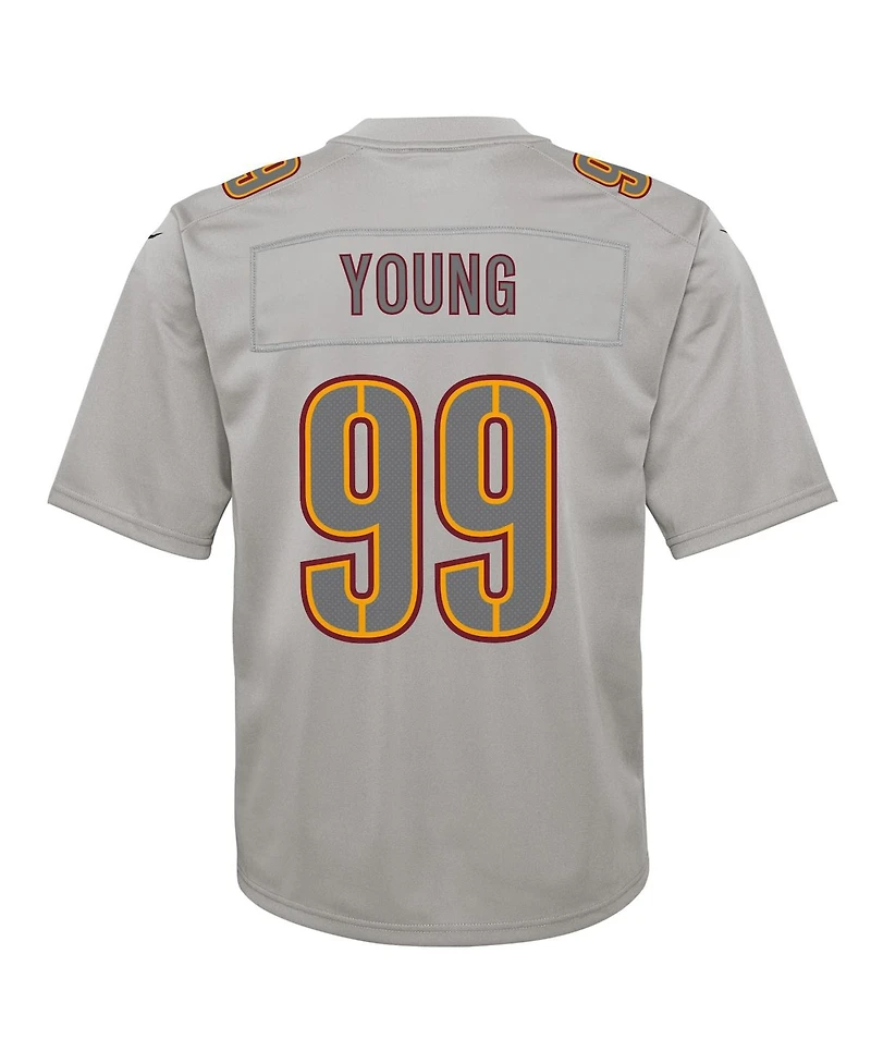 Big Boys Nike Chase Young Gray Washington Commanders Atmosphere Fashion Game Jersey