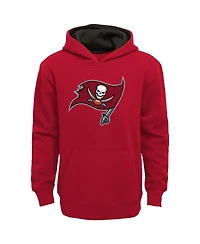 Big Boys Red Tampa Bay Buccaneers Prime Pullover Hoodie