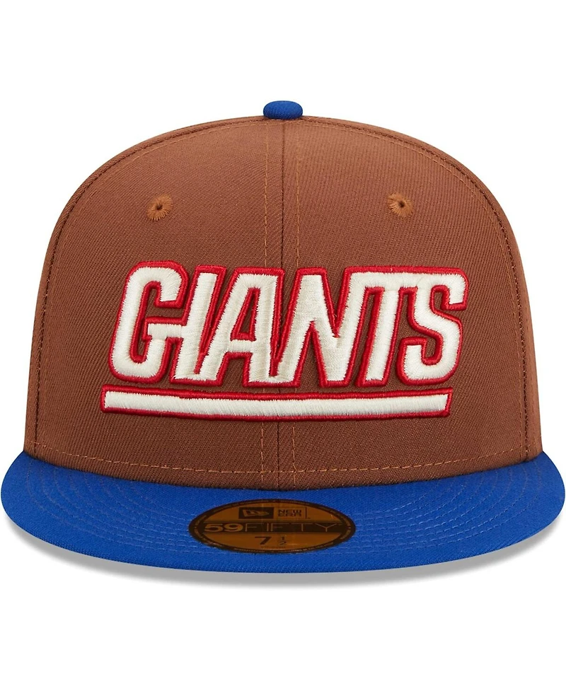 Men's New Era Brown, Royal York Giants Harvest 75th Anniversary 59FIFTY Fitted Hat