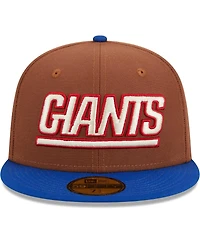 Men's New Era Brown, Royal York Giants Harvest 75th Anniversary 59FIFTY Fitted Hat