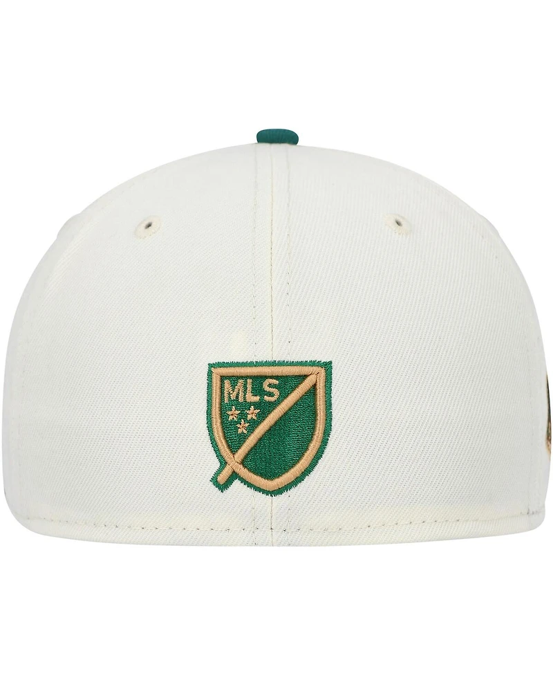 Men's New Era Cream Portland Timbers Wood grain 59FIFTY Fitted Hat