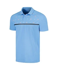 Men's LevelWear Light Blue Chicago Cubs Sector Batter Up Raglan Polo Shirt