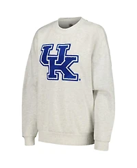 Women's Gameday Couture Ash Kentucky Wildcats Team Effort Pullover Sweatshirt and Shorts Sleep Set