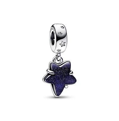 Pandora Sterling Silver Celestial Galaxy Star Murano Dangle Charm