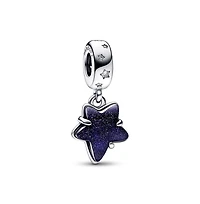 Pandora Sterling Silver Celestial Galaxy Star Murano Dangle Charm