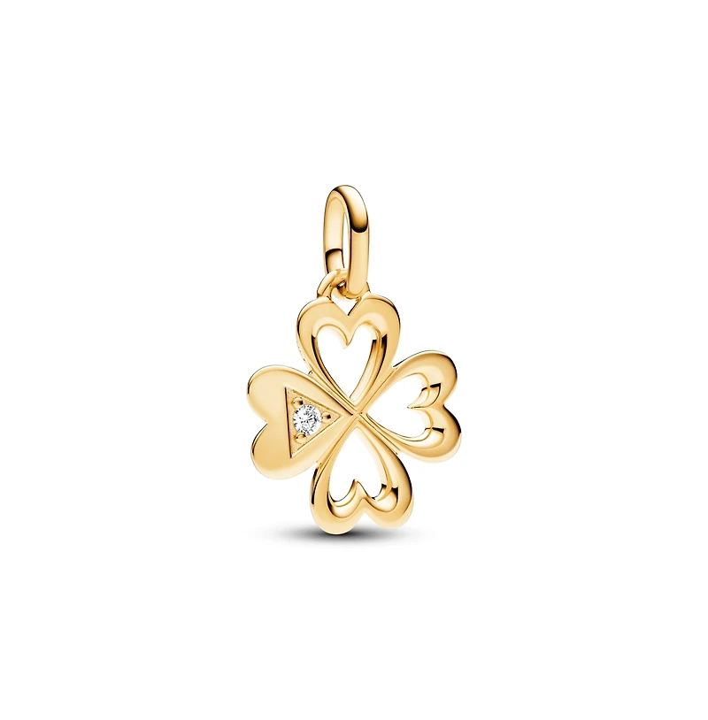 Pandora Me Cubic Zirconia Heart Four-Leaf Clover Medallion Charm