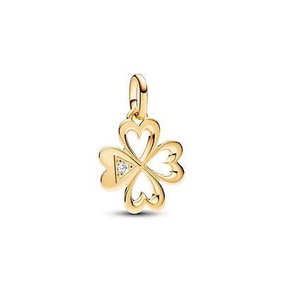 Pandora Me Cubic Zirconia Heart Four-Leaf Clover Medallion Charm