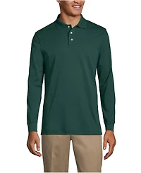 Lands' End Men's Long Sleeve Interlock Polo Shirt