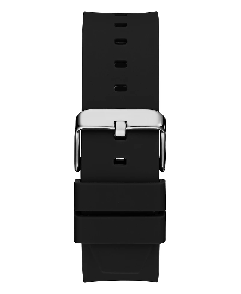 Guess Men's Multi-Function Black Silicone Watch 45mm