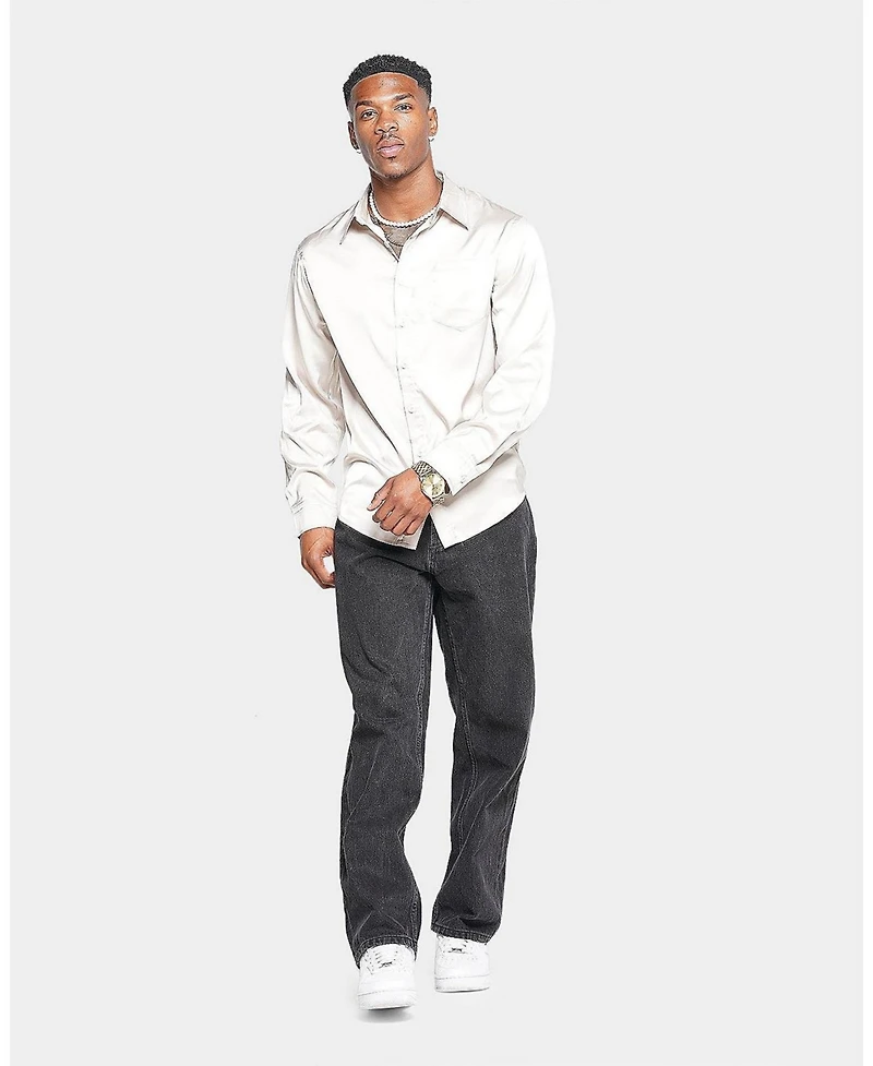 Xxiii Mens Kai Satin Button Up Shirt