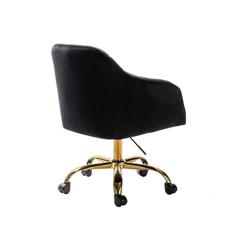 Hulala Home Modern Cute Velvet Office Desk Chair