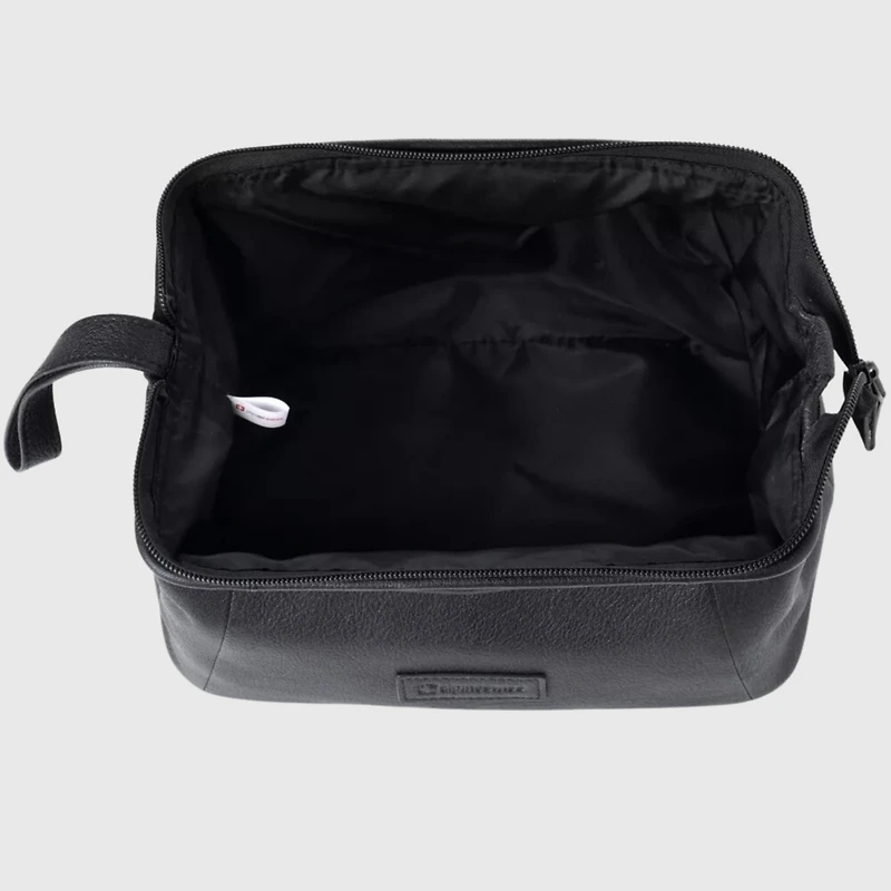 Alpine Swiss Lauter Toiletry Bag Genuine Leather Shaving Kit Dop Kit Travel Case