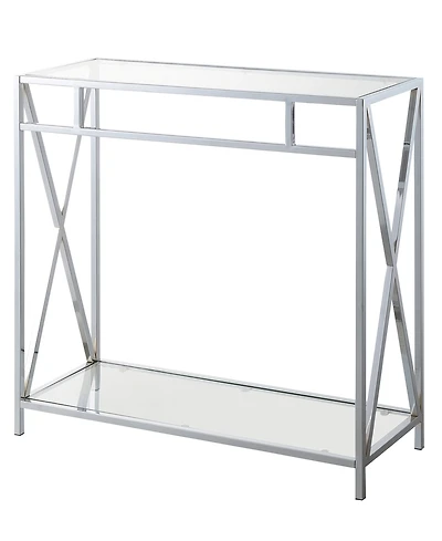 Convenience Concepts 31.5" Oxford Glass Hall Table with Shelf