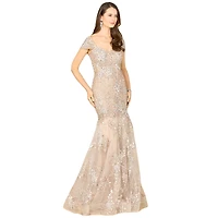 Women's Lara Cap Sleeve Mermaid Gown