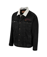 Men's Colosseum x Wrangler Charcoal Auburn Tigers Western Button-Up Denim Jacket