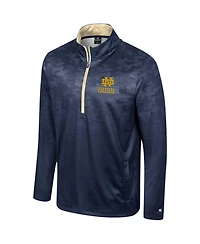 Men's Colosseum Navy Notre Dame Fighting Irish The Machine Half-Zip Jacket