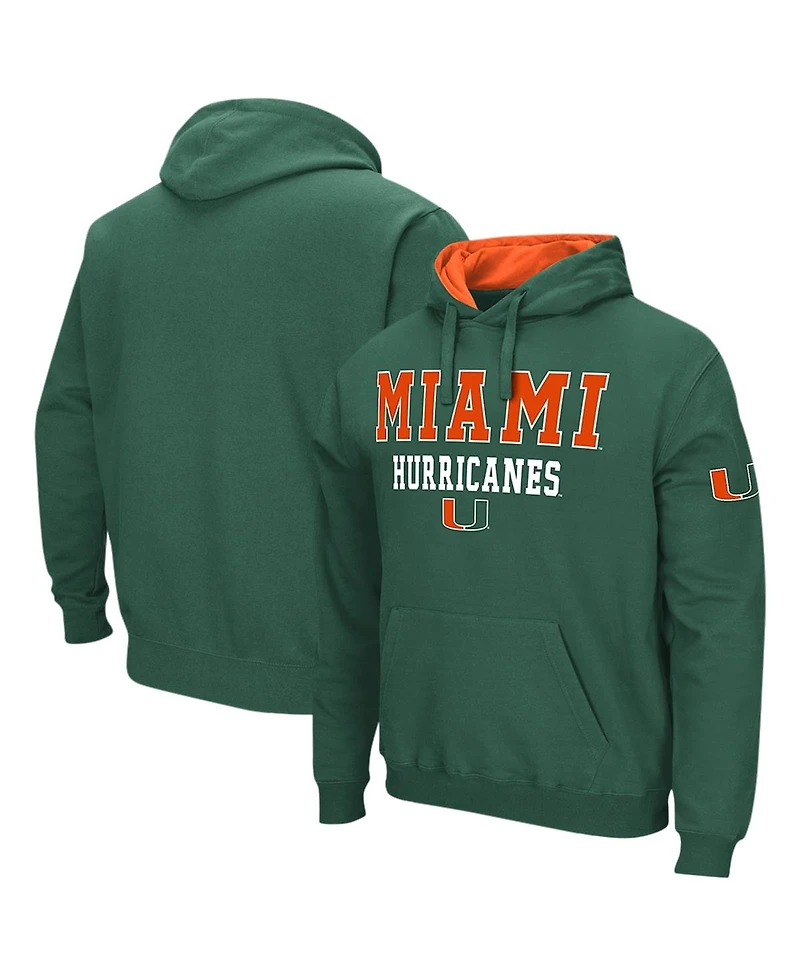 Men's Colosseum Miami Hurricanes Sunrise Pullover Hoodie