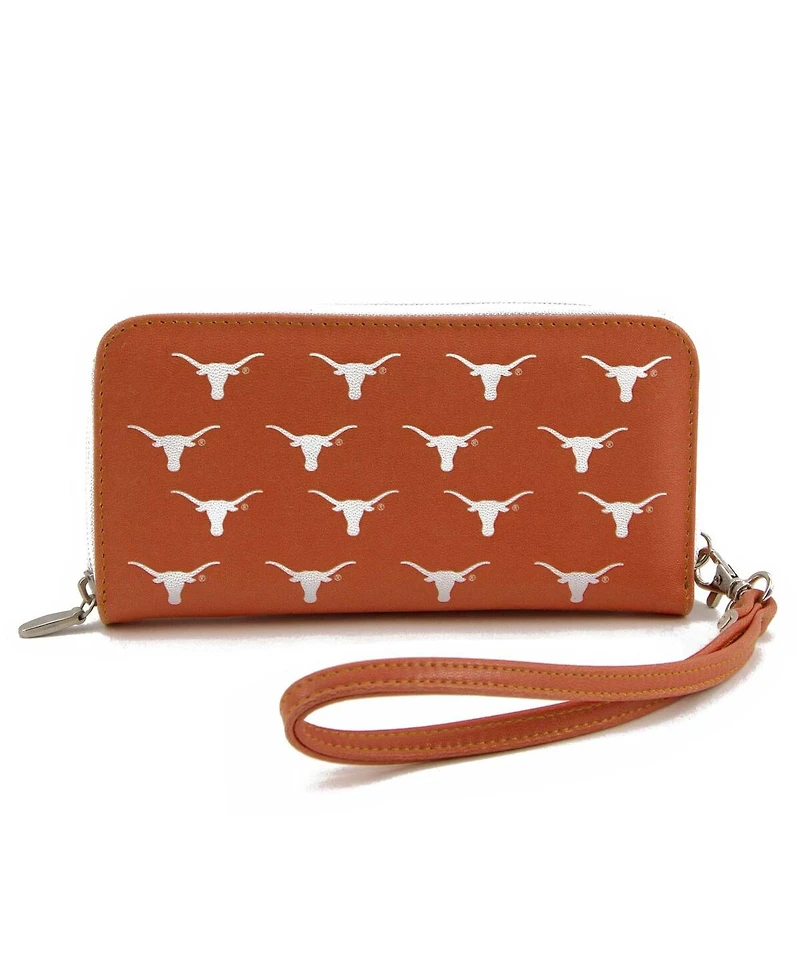 Women's Texas Longhorns Zip-Around Wristlet Wallet