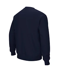Men's Colosseum Navy Pennsylvania Quakers Arch & Logo Crew Neck Sweatshirt