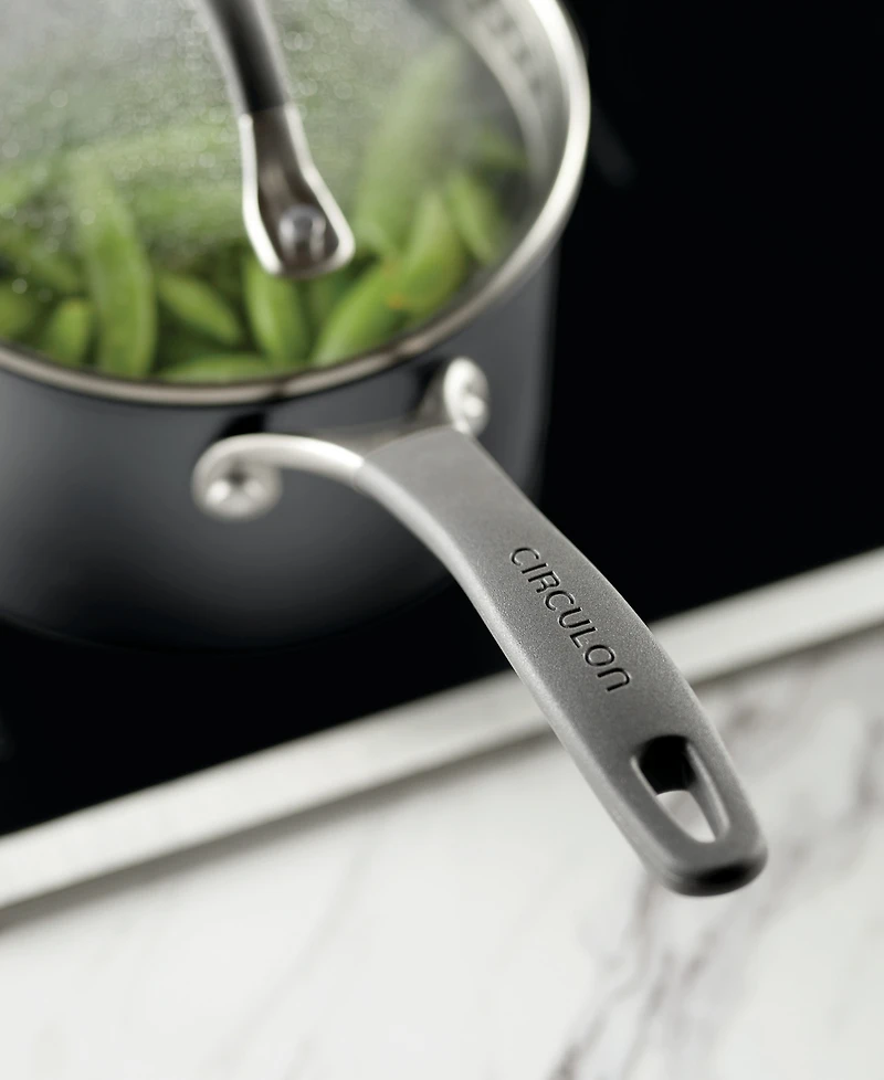 Circulon A1 Series with ScratchDefense Technology Aluminum -Quart Nonstick Induction Straining Sauce Pan with Lid