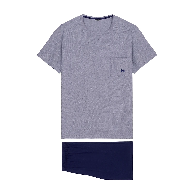 Men's Cotton Comfort Short Sleeve Pajamas Set