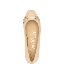 Calvin Klein Women's Crystil Tailored Ballet Flat - Light Natural