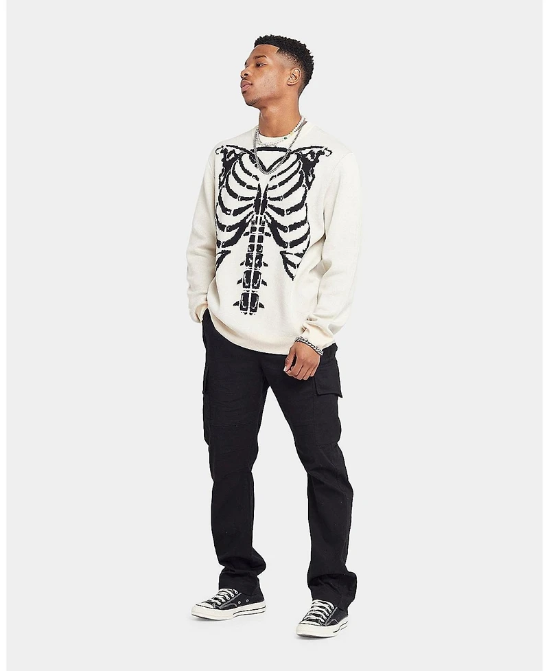 Xxiii Mens Isaac Knit Skeleton Sweater